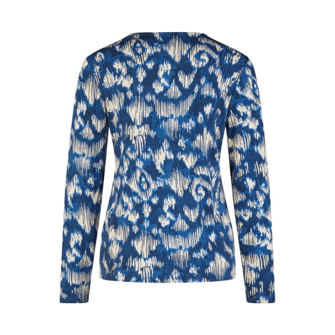 Shirt vhals glitters - Blauw zand